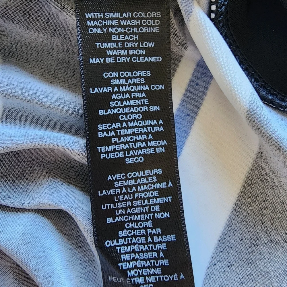 White House Black Market Stripe Keyhole Tunic Dress Blue Black – XXS - Picture 8 of 8